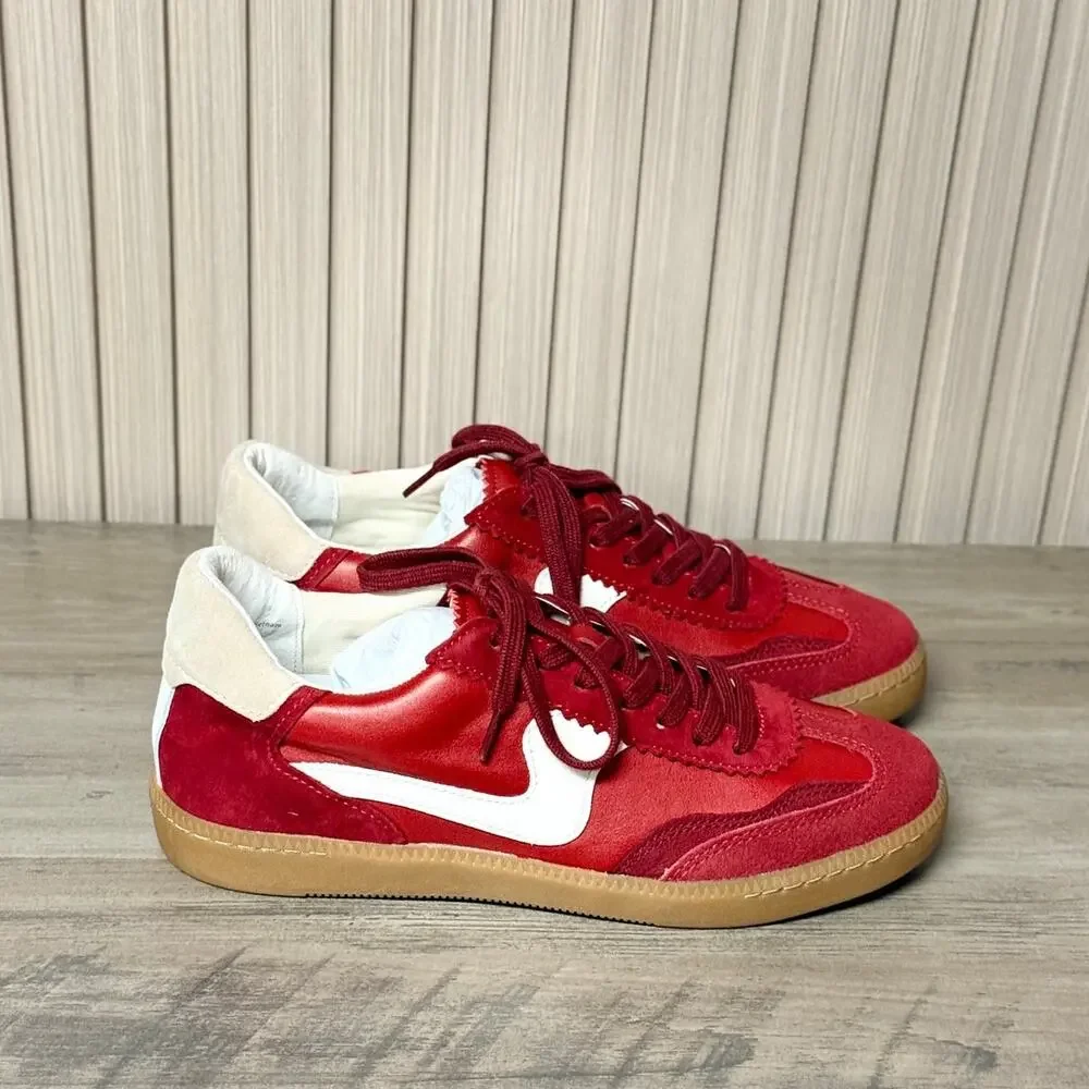 Dolce Vita Notice Sneakers Crimson Suede Women's Size 8